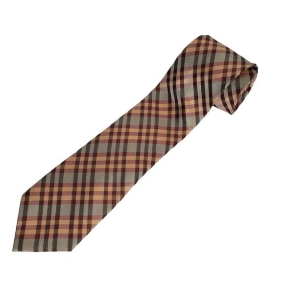 GEOFFREY BEENE Plaid Silk Tie - Picture 1 of 6